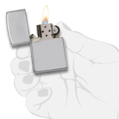 Zippo 250 Classic High Polish Chrome Lighter -Sawyer Shop 106003 5
