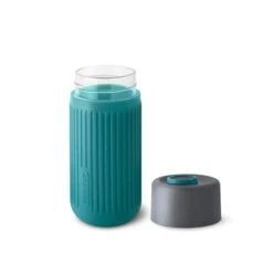 Black+Blum Glass Travel Cup With Silicone Sleeve 340ml [Colour: Slate] -Sawyer Shop BB TC GRO P 2