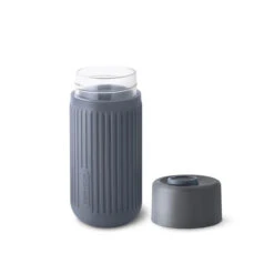 Black+Blum Glass Travel Cup With Silicone Sleeve 340ml [Colour: Slate] -Sawyer Shop BB TC GRO P