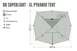 DD SuperLight XL Pyramid Tent (Olive Green) 9 DD SuperLight XL Pyramid Tent (Olive Green) -Sawyer Shop DDSuperLightXLPyramidTent 2