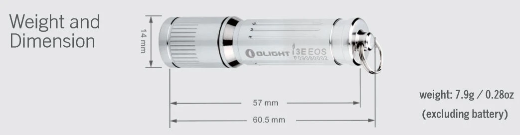 Olight I3E EOS AAA LED Keychain Torch 5 Olight I3E EOS AAA LED Keychain Torch - Image 3