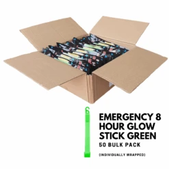 Emergency 8 Hour Glow Stick Green 50 Pack -Sawyer Shop GlowGreen8hr50pk 1