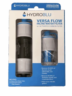 2-Stage HydroBlu Versa Flow Light Weight Inline Water Filter Kit -Sawyer Shop HB VF 06 2