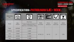 PowerTac PATROLMAN LE10X 4200 Lumen LED Flashlight -Sawyer Shop LE10X 5
