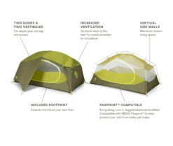Nemo Aurora Backpacking 2P Tent With Footprint -Sawyer Shop NEM00250 3