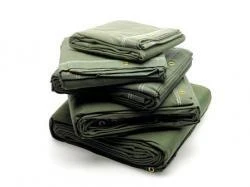 Canvas Tarp 6'x8' Olive Drab 3 Canvas Tarp 6'x8' Olive Drab